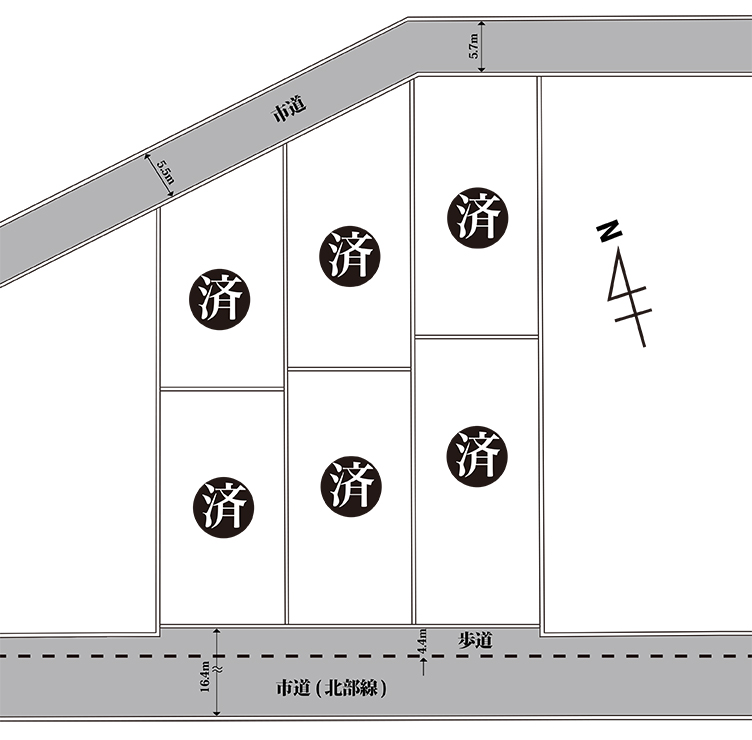射水市三ケ上新町　区画図