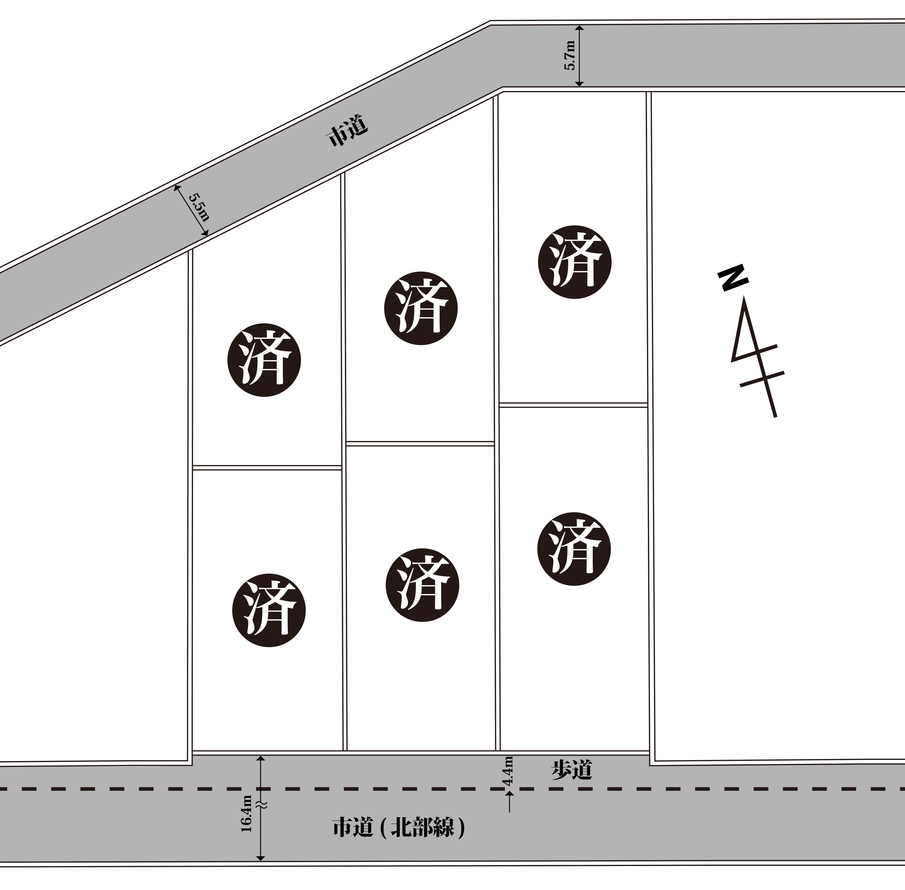 射水市三ケ上新町　区画図